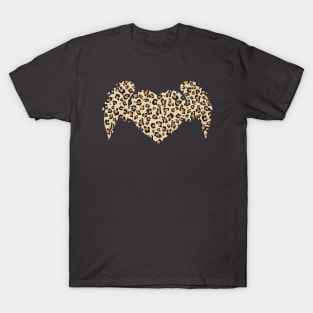 Leopard Print Winged Heart T-Shirt